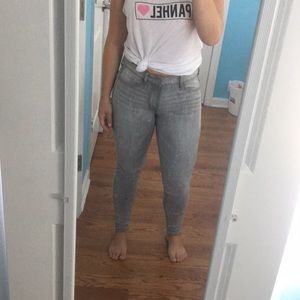 american eagle outfitters grey acid wash high rise